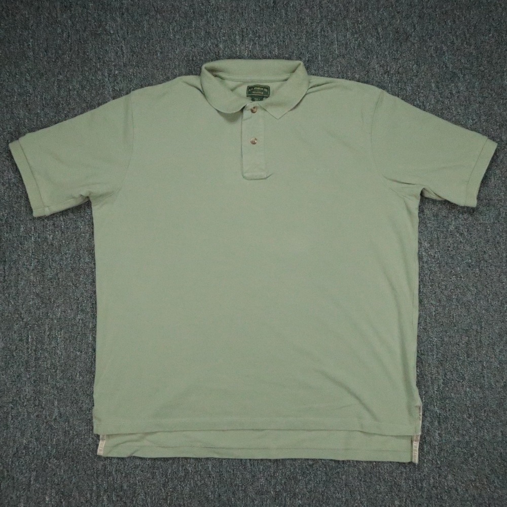 CC Filson Shirt Mens XL Green Polo Short Sleeve Pique Outdoor Hiking